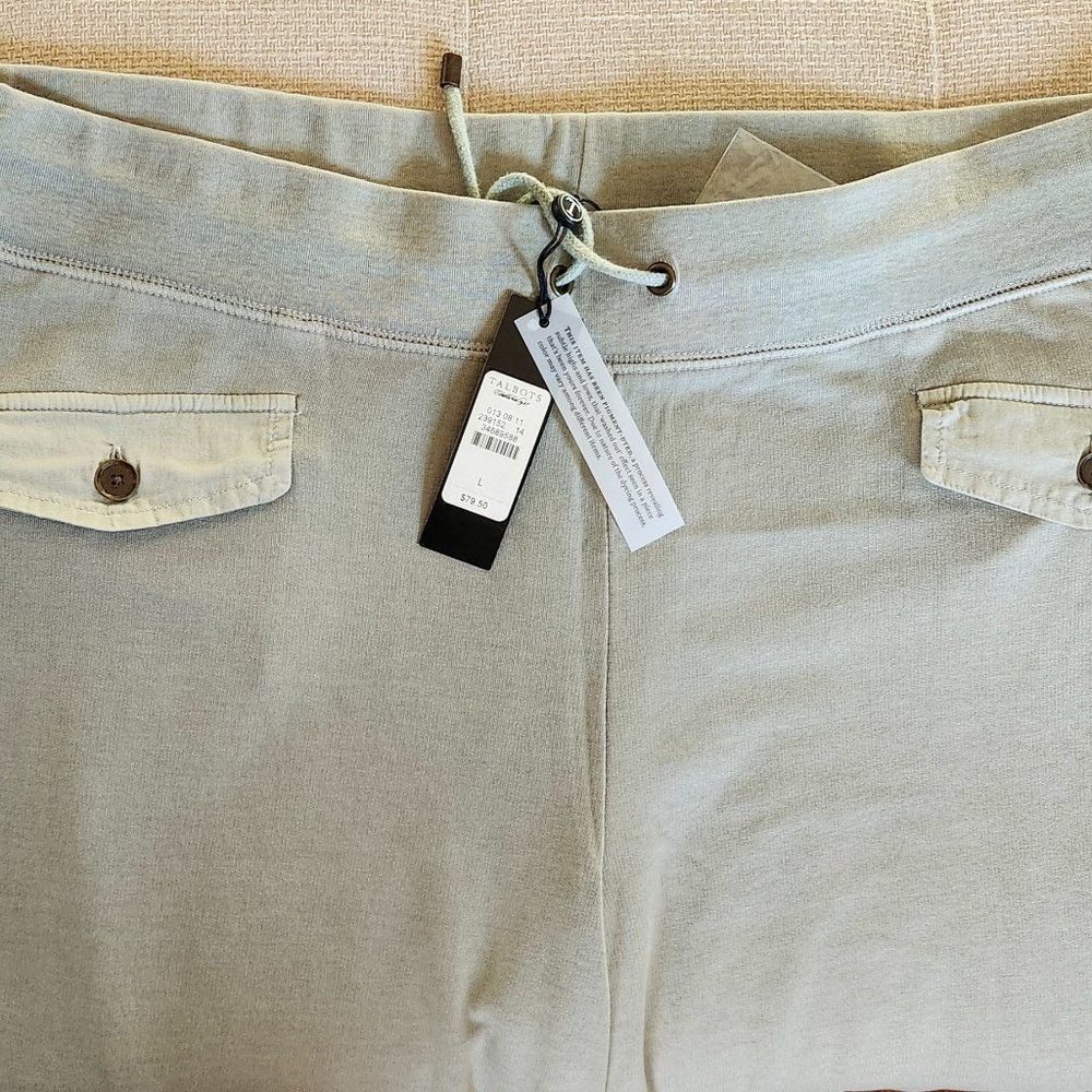 Talbot sage cotton capris